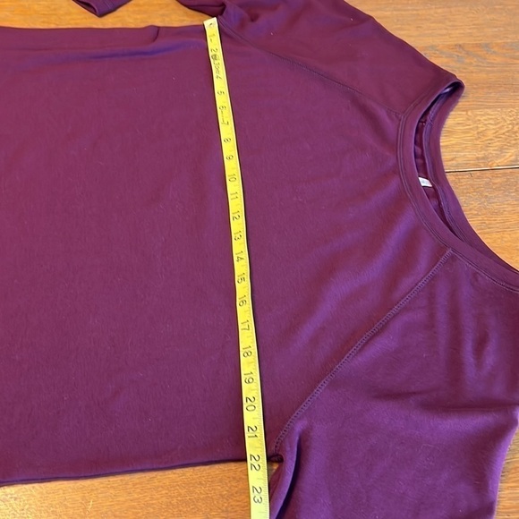Fabletics Isabel Wide Sleeve Pullover Plum Sweatshirt size M - Picture 9 of 12
